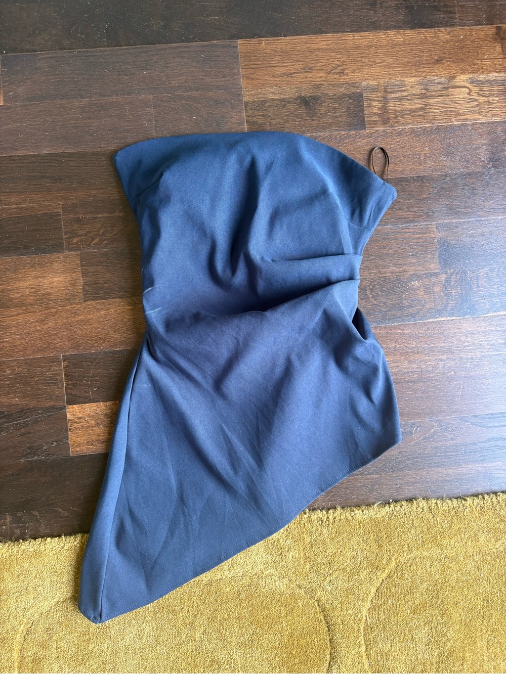 Zara Strapless Dark Blue Asymmetrical Tube Top